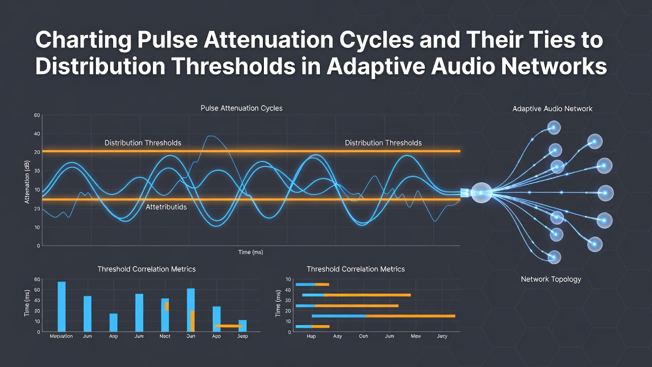 Charting Pulse Attenuation Cycles and Their Ties to Distribution Thresholds in Adaptive Audio Networks
