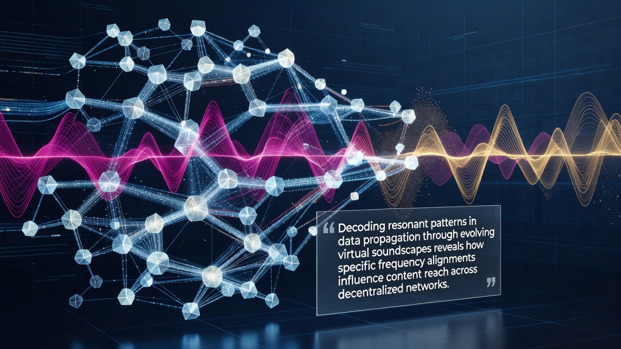 Decoding resonant patterns in data propagation through evolving virtual soundscapes reveals how specific frequency alignments influence content reach across decentralized networks.